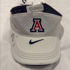 Nike White Visor with Navy and Red Arizona 'A' Logo